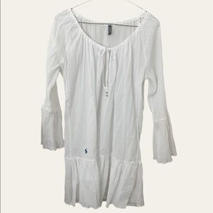 Polo Ralph Lauren Gauze Casey Swim Tunic Cover Up White Size XS